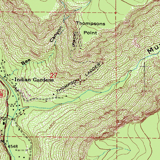 Topographic Map of Thompson Ladder, AZ