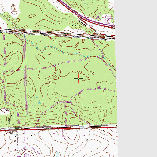 Topographic Map of WTAU-TV (Albany), GA