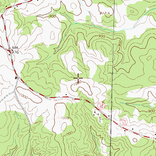 Topographic Map of WNGM-TV (Athens), GA