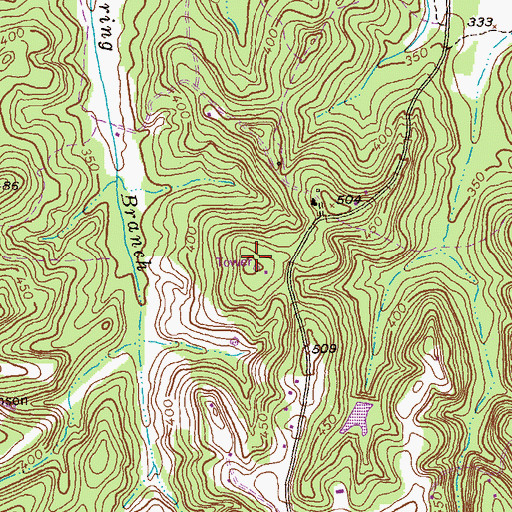 Topographic Map of WRBL-TV (Columbus), GA