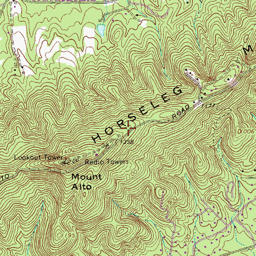 Topographic Map of WTLK-TV (Rome), GA