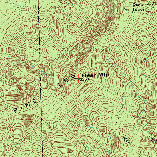 Topographic Map of WTLK-TV (Rome), GA