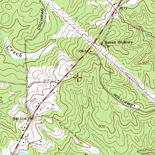 Topographic Map of Merritt Mine, GA