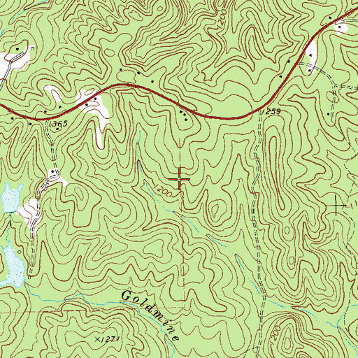Topographic Map of Yorkville Mine, GA