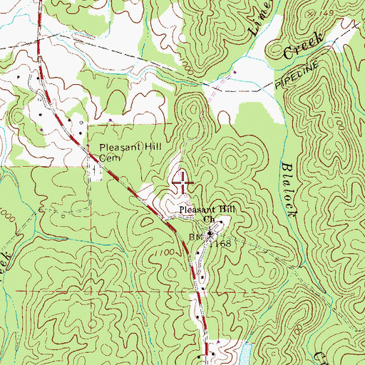 Topographic Map of Royal-Vindicator Mine, GA