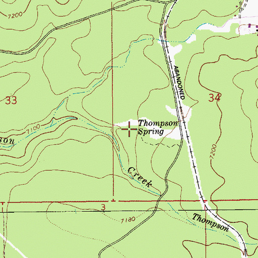 Topographic Map of Thompson Spring, AZ