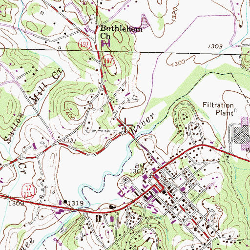 Topographic Map of Soquee (historical), GA