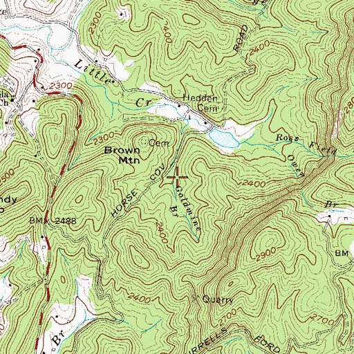 Topographic Map of Hedden Placer Mine, GA