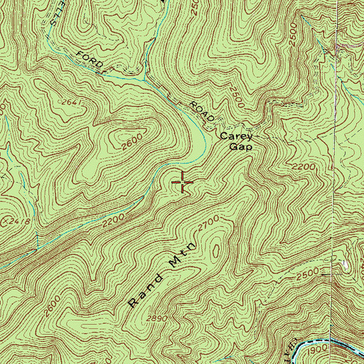 Topographic Map of Hicks Mine, GA