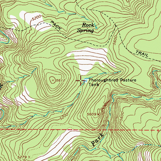 Topographic Map of Thoroughbred Pasture Tank, AZ