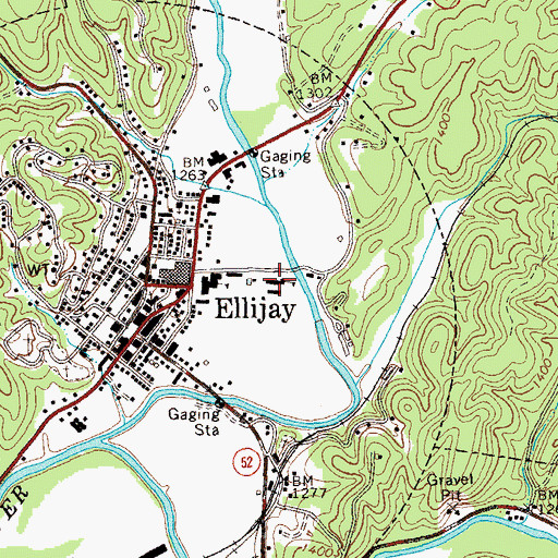 Topographic Map of Ellijay Primary School, GA