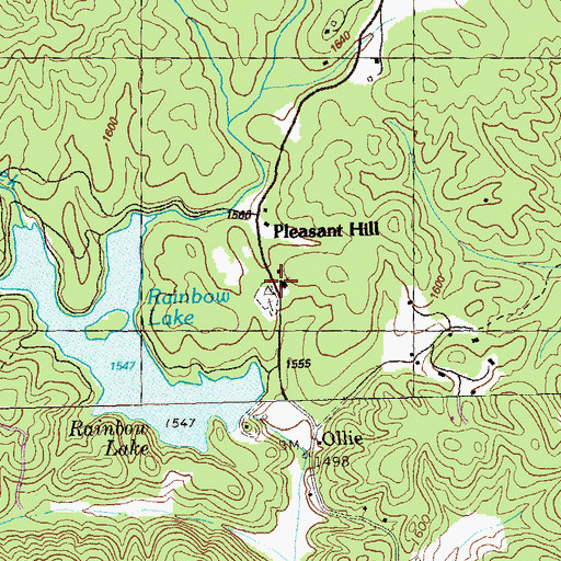 Topographic Map of Pleasant Hill Baptist Church, GA