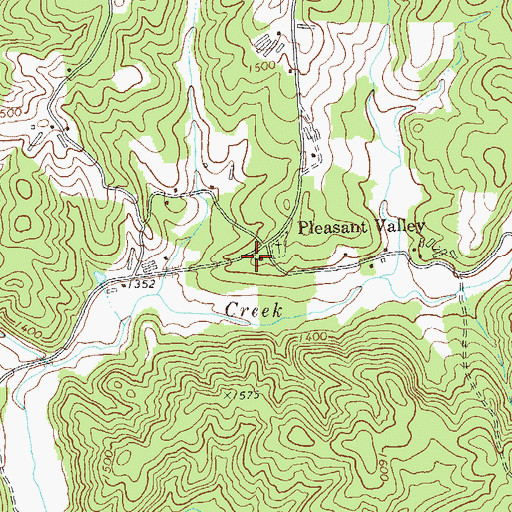 Topographic Map of Pleasant Valley Baptist Church, GA
