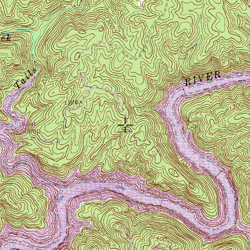 Topographic Map of Ridgeway Recreation Area, GA