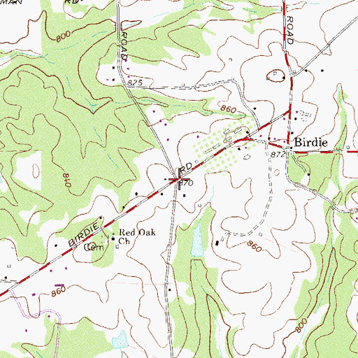 Topographic Map of Burdett (historical), GA