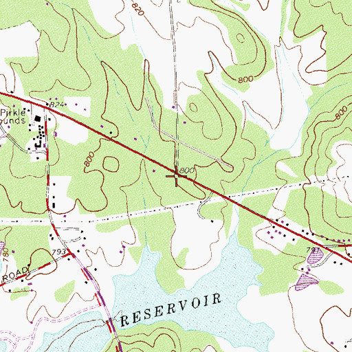 Topographic Map of Church of Prophecy, GA