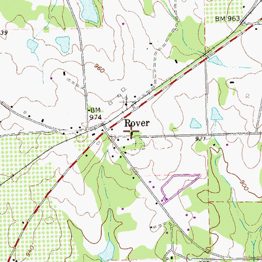 Topographic Map of Corinth Baptist Church, GA