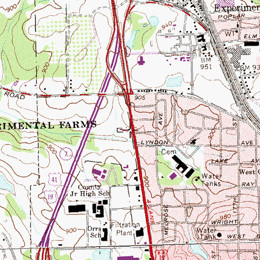 Topographic Map of Expressway Village Shopping Center, GA