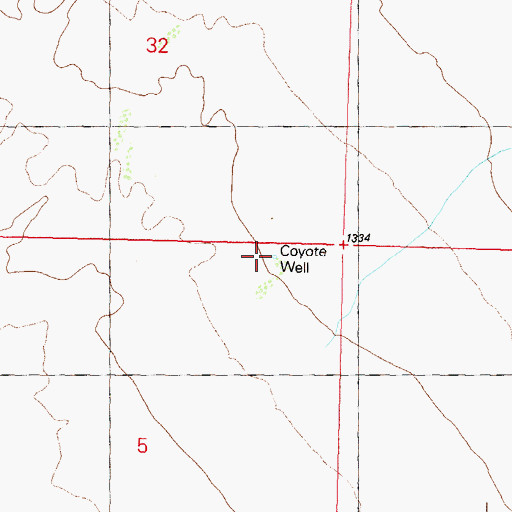 Topographic Map of Coyote Well, AZ