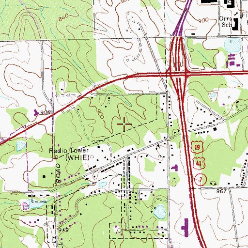 Topographic Map of Griffin High School, GA