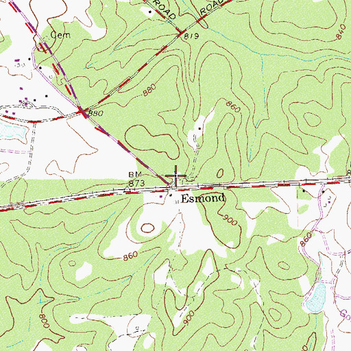 Topographic Map of Providence Baptist Church, GA