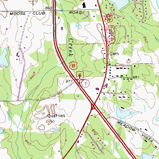 Topographic Map of Saint John Lutheran Church, GA