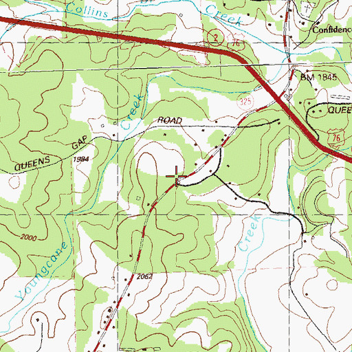 Topographic Map of Confidence School (historical), GA