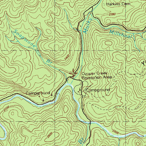 Topographic Map of Corinth School (historical), GA