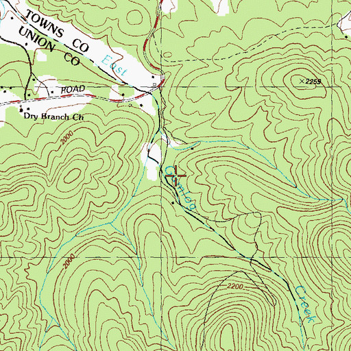 Topographic Map of Gumlog School (historical), GA