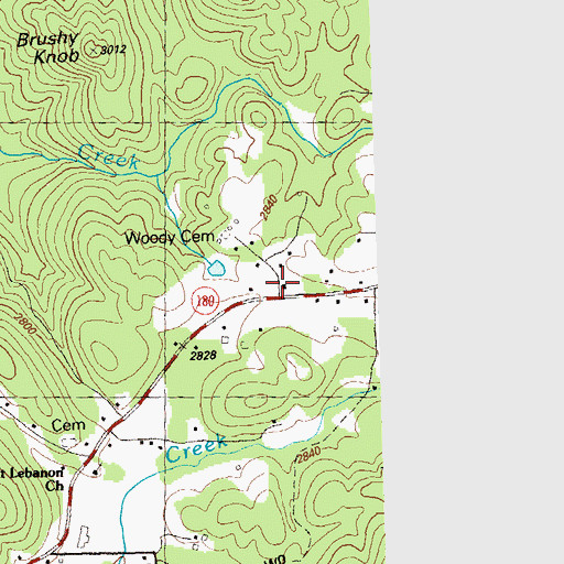 Topographic Map of Harmony Church, GA