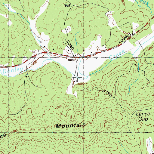 Topographic Map of Lance Mill (historical), GA