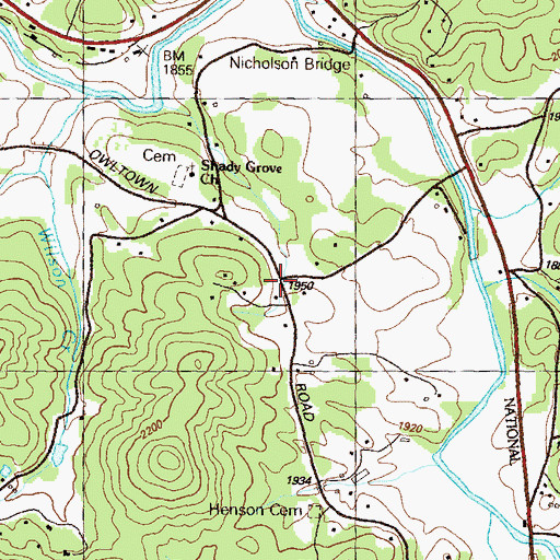 Topographic Map of Laura (historical), GA
