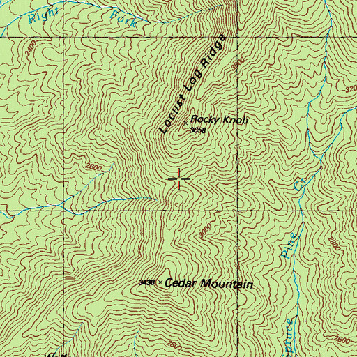 Topographic Map of Licklog Gap, GA