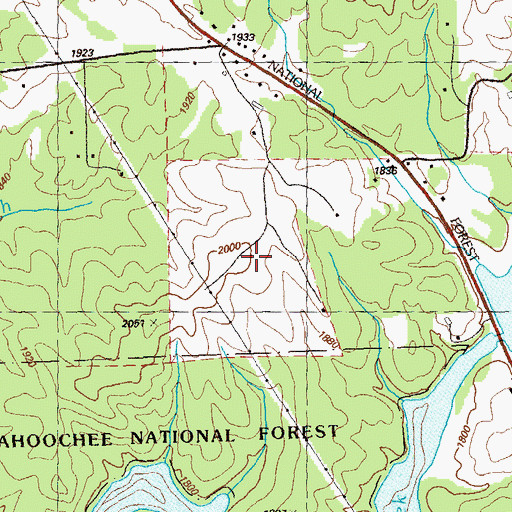 Topographic Map of New Hope School (historical), GA