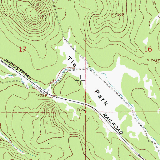 Topographic Map of Tie Park, AZ