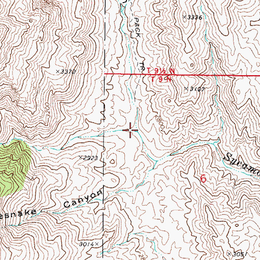Topographic Map of Tiger Canyon, AZ