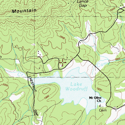Topographic Map of Robert W Woodruff Scout Reservation, GA