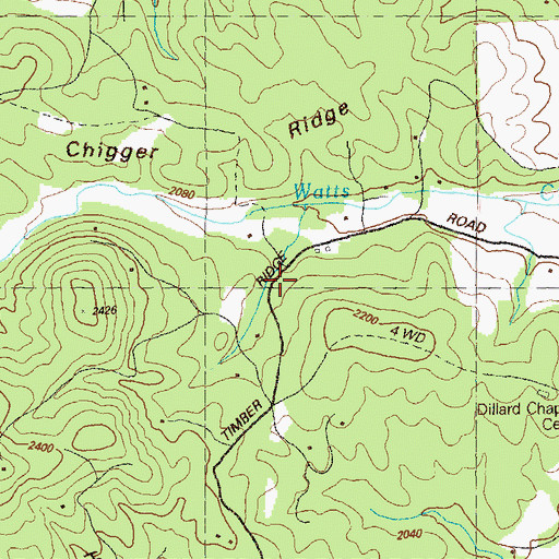 Topographic Map of Rugby School (historical), GA