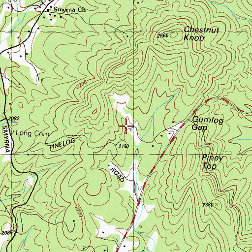 Topographic Map of Smyrna School (historical), GA