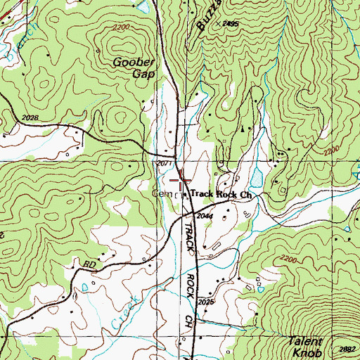 Topographic Map of Track Rock School (historical), GA