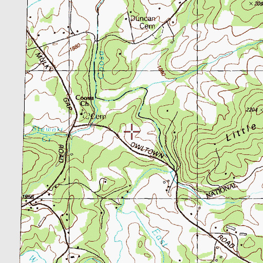 Topographic Map of Union County, GA