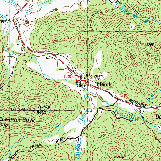 Topographic Map of Union Baptist Church, GA