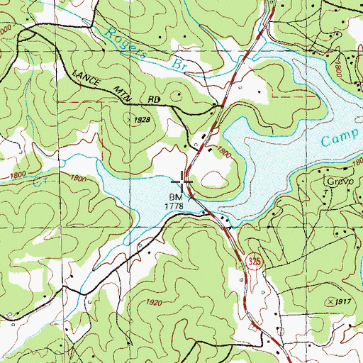 Topographic Map of Union School (historical), GA