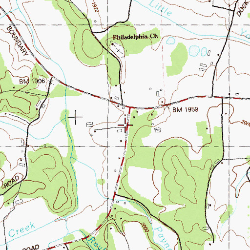 Topographic Map of Youngcane (historical), GA