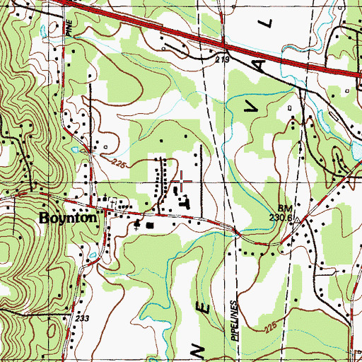Topographic Map of Boynton Elementary School, GA
