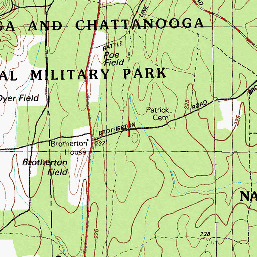 Topographic Map of Bushrod R Johnson Monument, GA