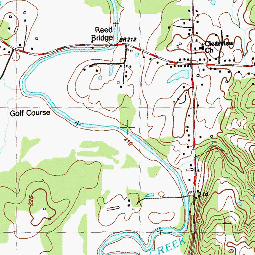 Topographic Map of Byrams Ford, GA
