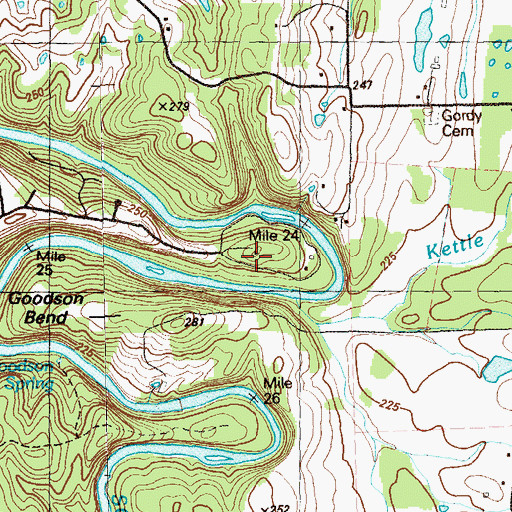 Topographic Map of Camp Canaan, GA