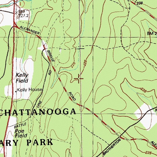 Topographic Map of Colquitt Monument, GA