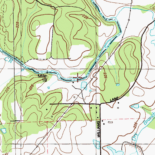 Topographic Map of Dalton Ford, GA